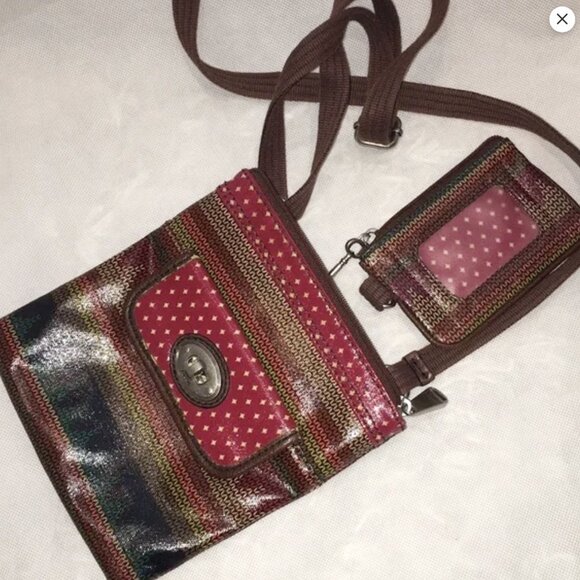 Fossil Key-Per Crossbody Purse with Matching ID Wallet - Picture 1 of 8